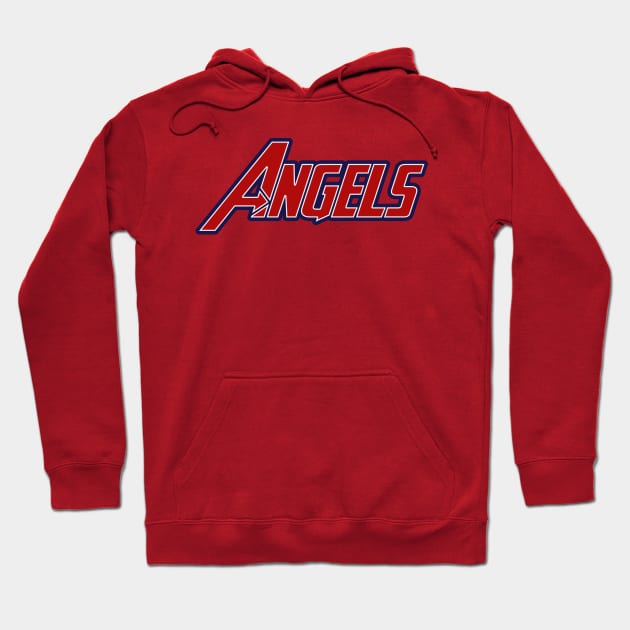 Los Angeles Team of Anaheim in California, USA Hoodie by Mike Hampton Art